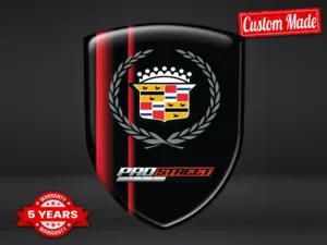 Cadillac Sticker Bombé Style Premium Logo Sport Course ST